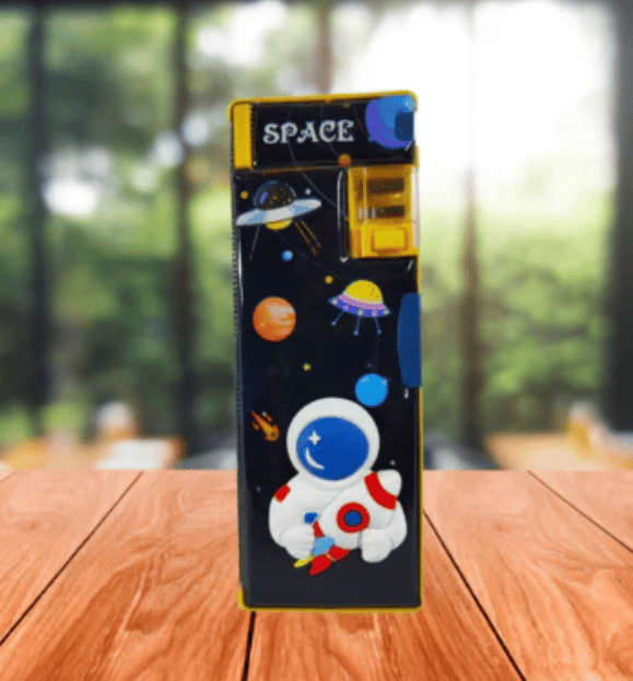 Kids Astronaut/Space Magnetic, Squishy, Dual-Sided Pencil Box