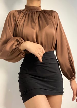 Mini Bodycon Skirt-XS / Black