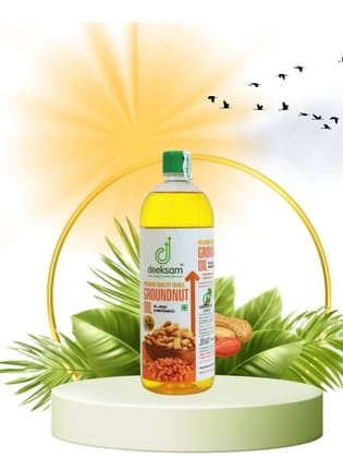DEEKSAM WOOD PRESSED GROUNDNUT OIL | PEANUT OIL | KADAILAI ENNAI | CHEKKU OIL Groundnut Oil PET Bottle (500 ml)