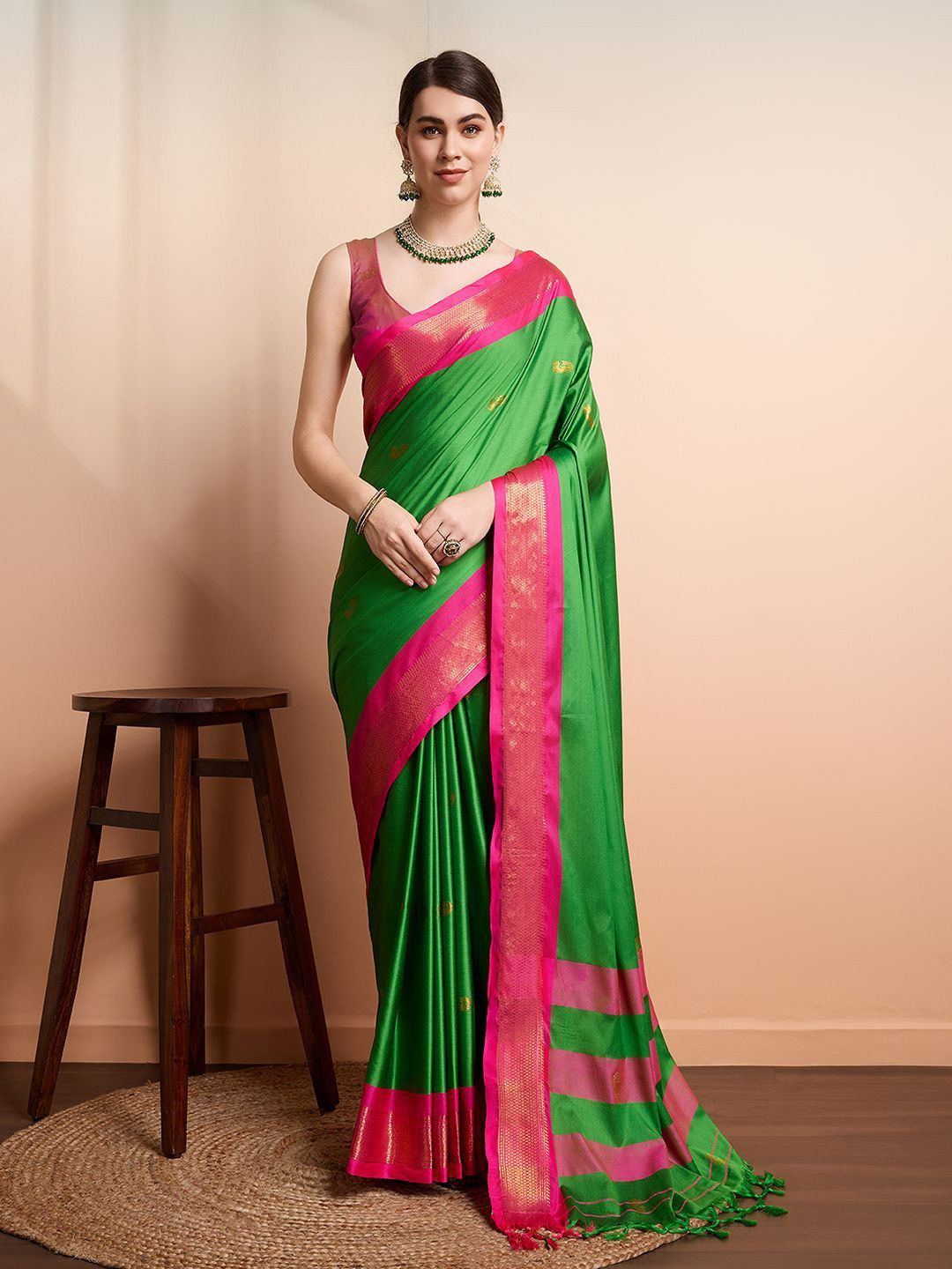 Trending Pathani Kanjivaram Silk Woven Saree