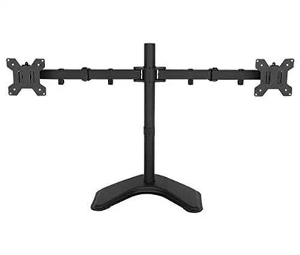 Dual Monitor LED Desk Stand Freestanding Horizontal Leg Mount for 2 Screens up to 27"(68.58cm) Heavy Duty Steel Base Dual Monitor LED Desk Stand Freestanding Horizontal Leg Mount for 2 Screens up to 27"(68.58cm) Heavy Duty Steel Base