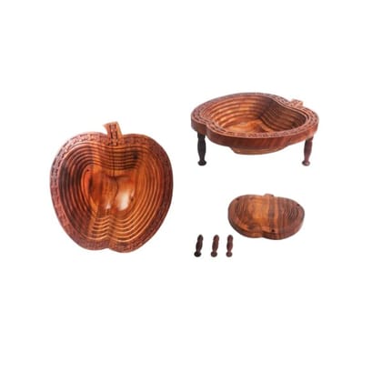 Wooden Spring Fruit Basket Apple
