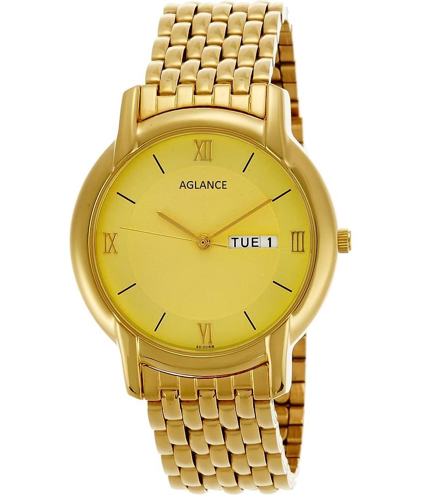 Aglance - Gold Metal Analog Men's Watch