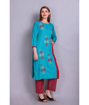 ELTHIA - Pink Cotton Women's Straight Kurti ( Pack of 1 )