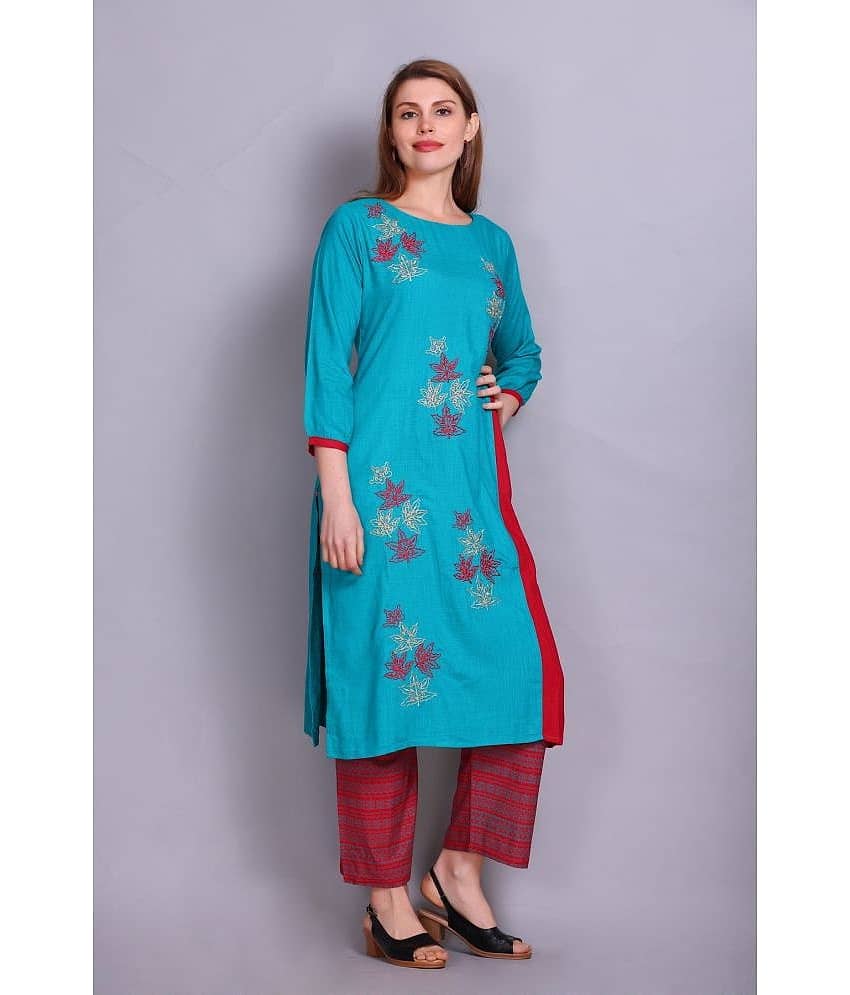 ELTHIA - Pink Cotton Women's Straight Kurti ( Pack of 1 )