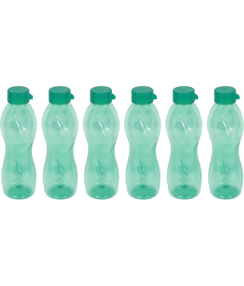 PearlPet Pheonix Green PET Water Bottle 1000 mL ( Set of 6 )