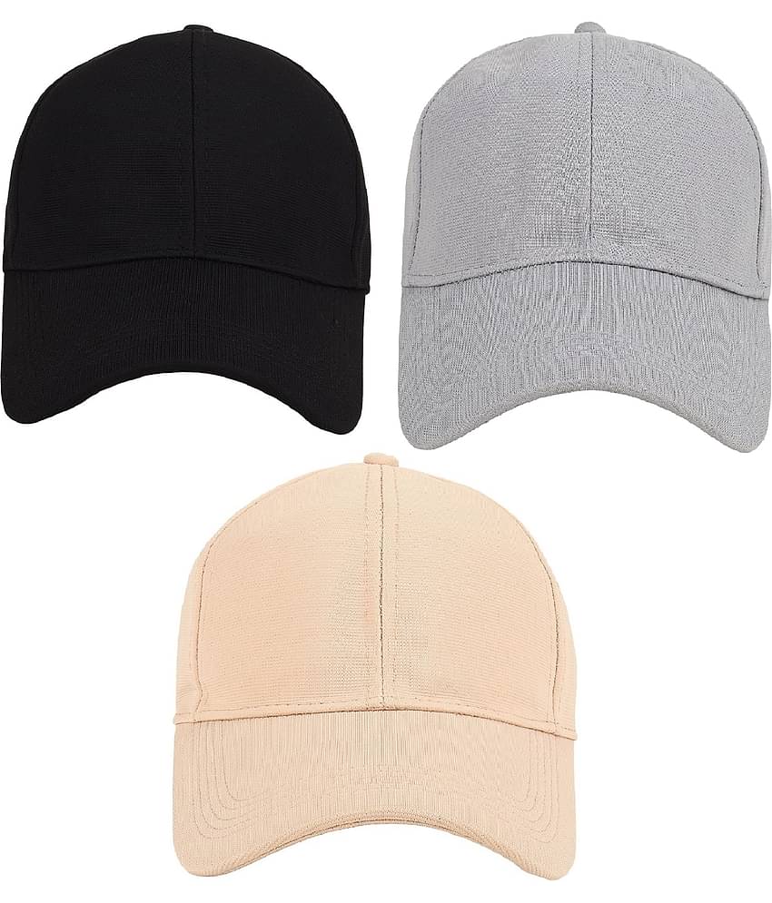 Zacharias - Multi Color Cotton Blend Men's Cap ( Pack of 3 )
