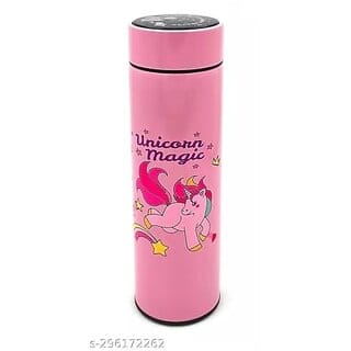 TRIBBO Unicorn LED Temperature Stainless Steel Double Wall Vacuum Insulated Bottle for Hot  Cold DrinksSpider Man Bottle Travel Thermos Flask for Boys School