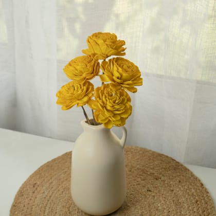Sola Flowers- Yellow-With Vase