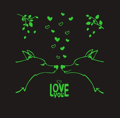 DreamKraft Glow in The Dark Decorative Radium Sticker (Green, 44 cm X 42 cm)