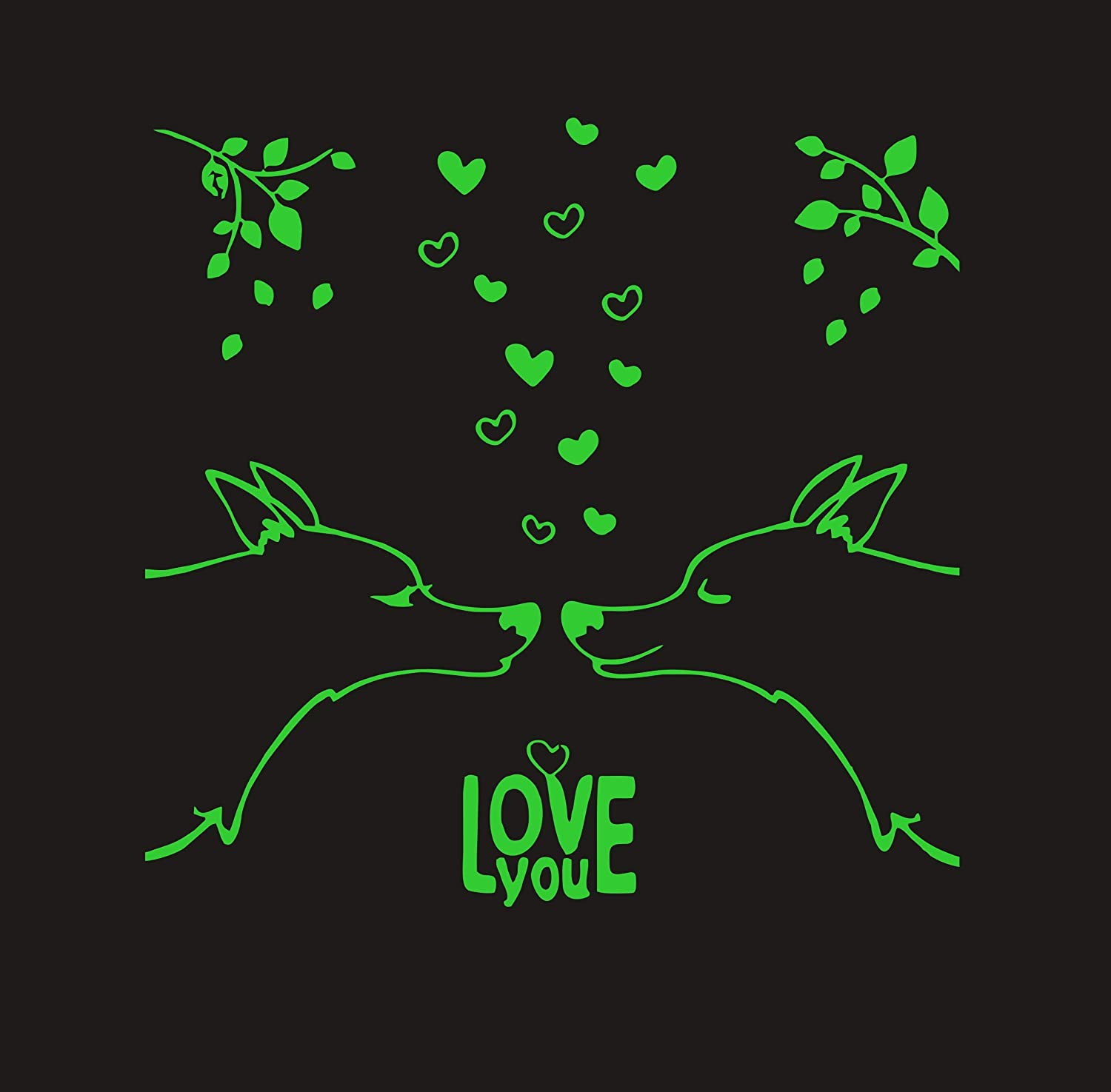 DreamKraft Glow in The Dark Decorative Radium Sticker (Green, 44 cm X 42 cm)