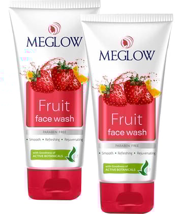 Meglow Fruit Facewash for Smooth & Refreshing Skin 70g Pack of 2