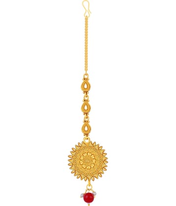 Classic Look Gold Plated Traditional Maang Tikka Jewellery For women Girl