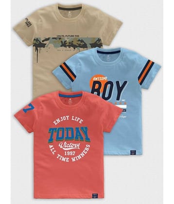 CODEZ Pack of 1 Boys Cotton Blend T-Shirt ( Multicolor )