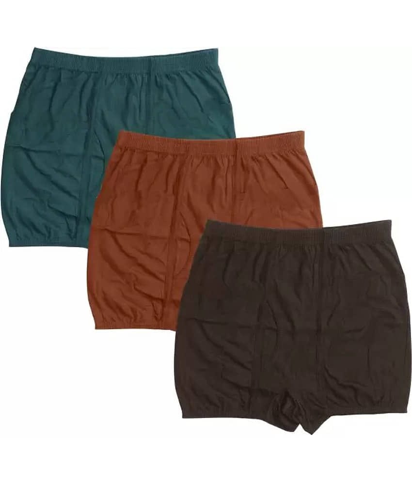 Cavenders Pack of 3 Cotton Trunks For Men's ( Multicolor1 )