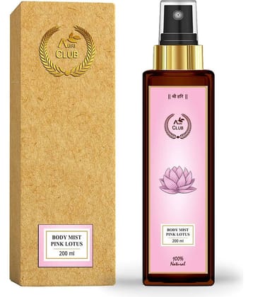AGRI CLUB - Pink Lotus Body Mist For Men,Women 200 ml ( Pack of 1 )