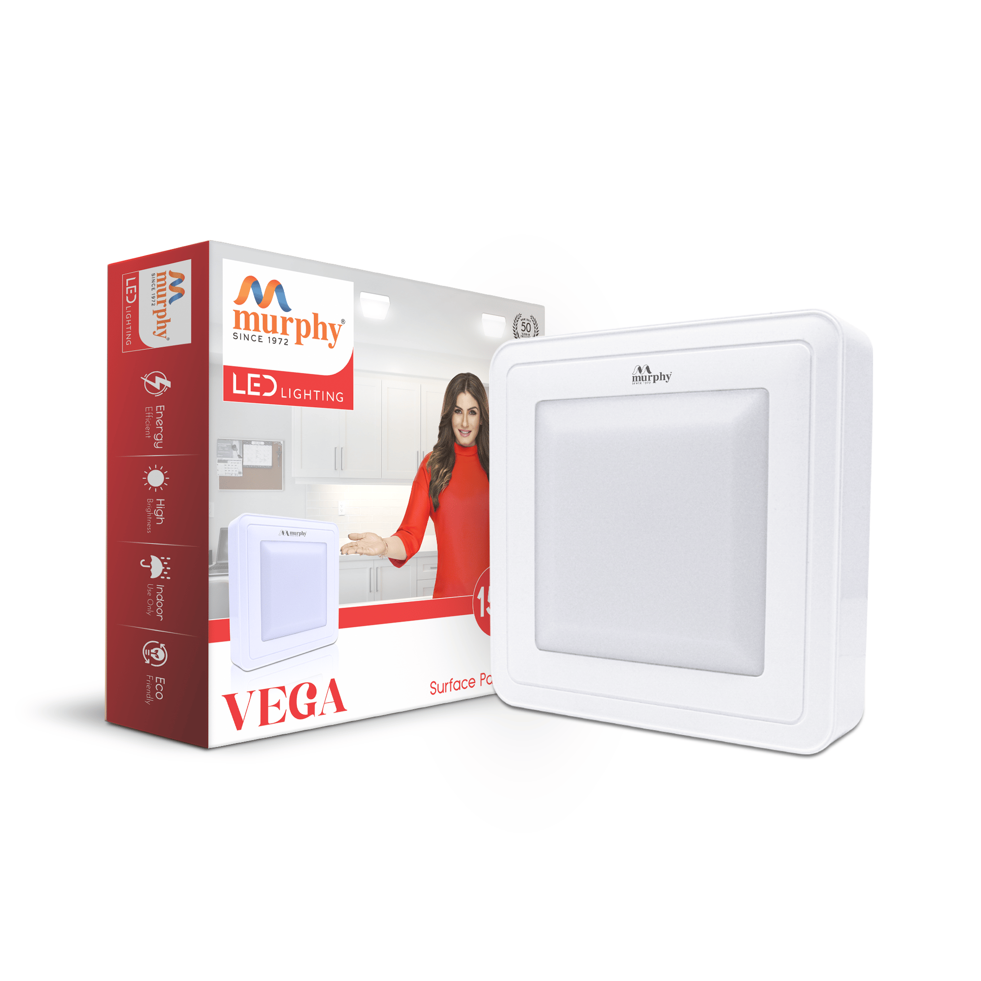 Murphy 10W Vega Square Surface Panel Light-Cool White / Pack of 1