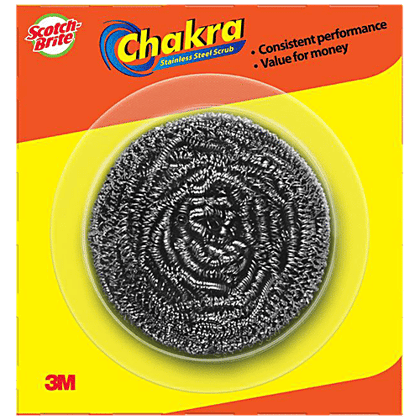 Scotch brite Chakra Stainless Steel Scrubber, 1 pc