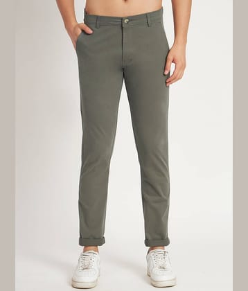 RAGZO Regular Flat Men's Chinos - Olive Green ( Pack of 1 )