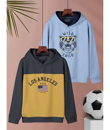 HELLCAT Pack of 2 Girls Cotton Blend Sweatshirt ( Grey )