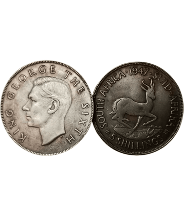 Extremely Rare King George VI South Africa 5 Shillings 1947 Modern Coin - Hard to Find