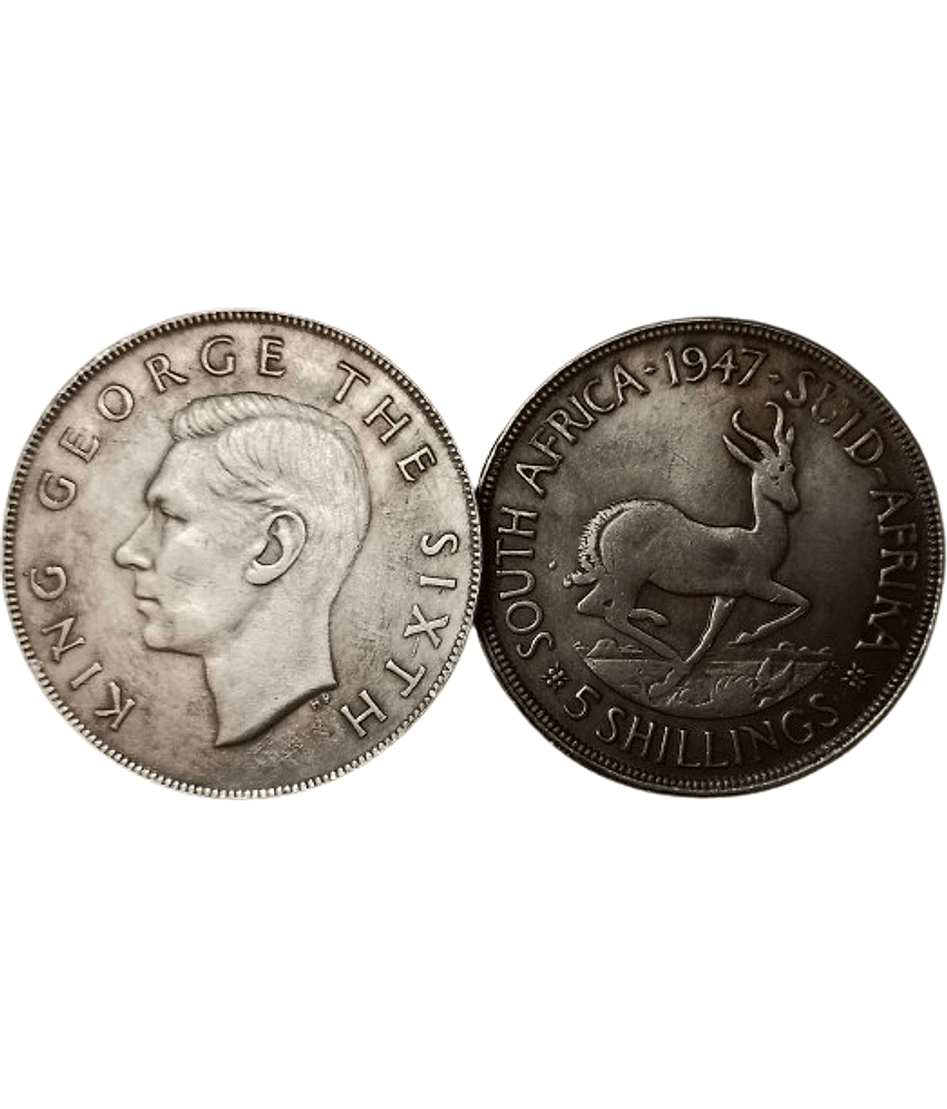 Extremely Rare King George VI South Africa 5 Shillings 1947 Modern Coin - Hard to Find