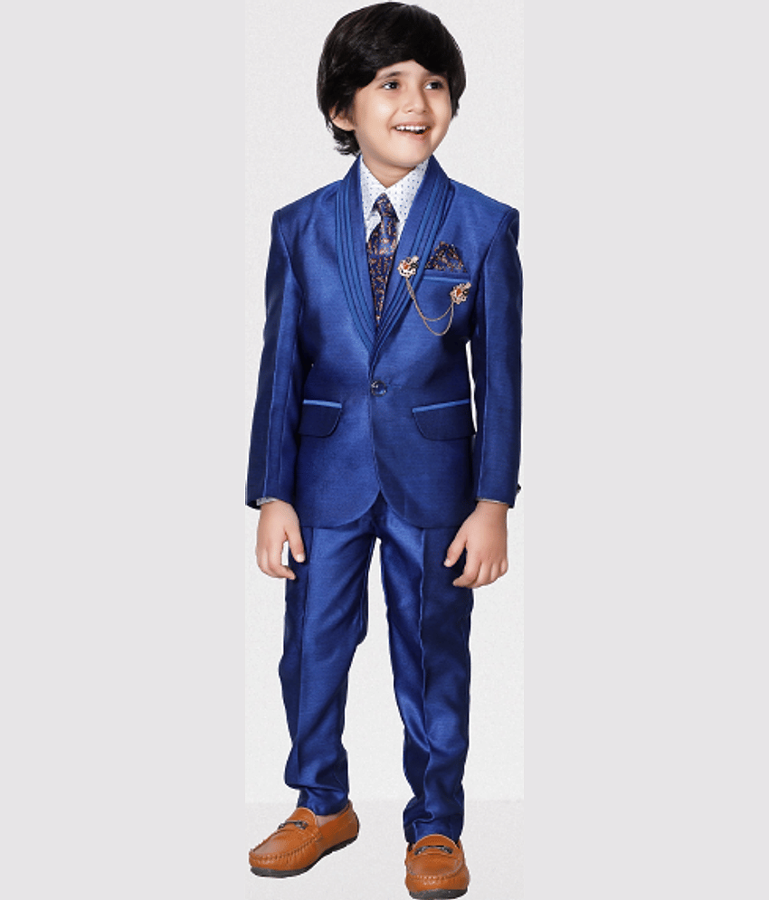 DKGF Fashion Boys Polyester Suit ( Pack of 1 , Black )