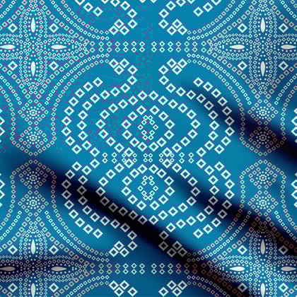 Bandhani Inspired Pattern Print Fabric-Cotton