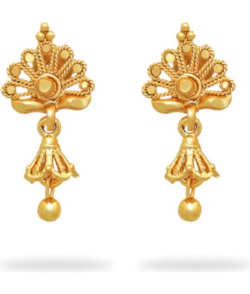 LUV FASHION Golden Chandbalis Earrings ( Pack of 1 )