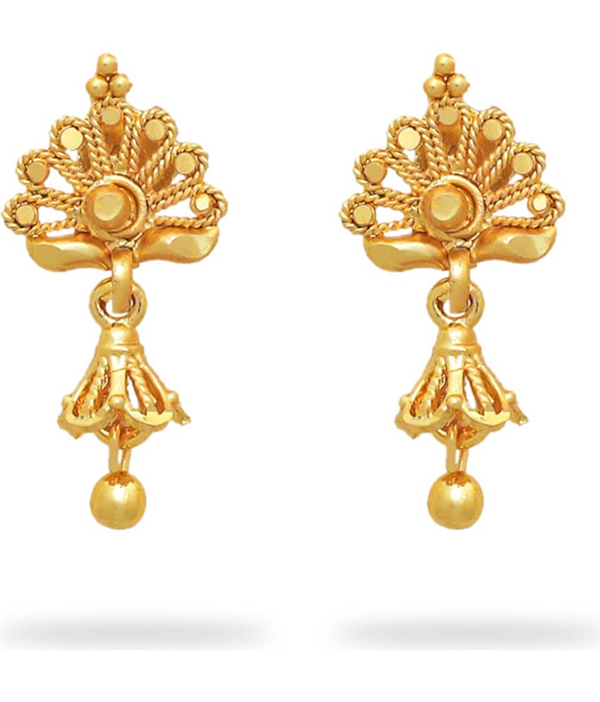 LUV FASHION Golden Chandbalis Earrings ( Pack of 1 )