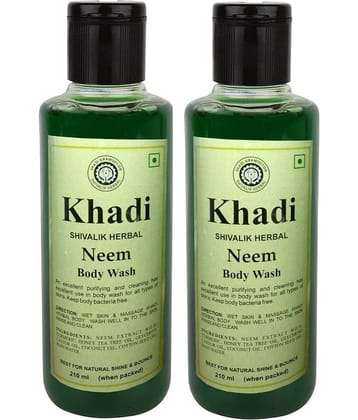 Khadi Herbal NEEM Body Wash 210 ml Pack of 2