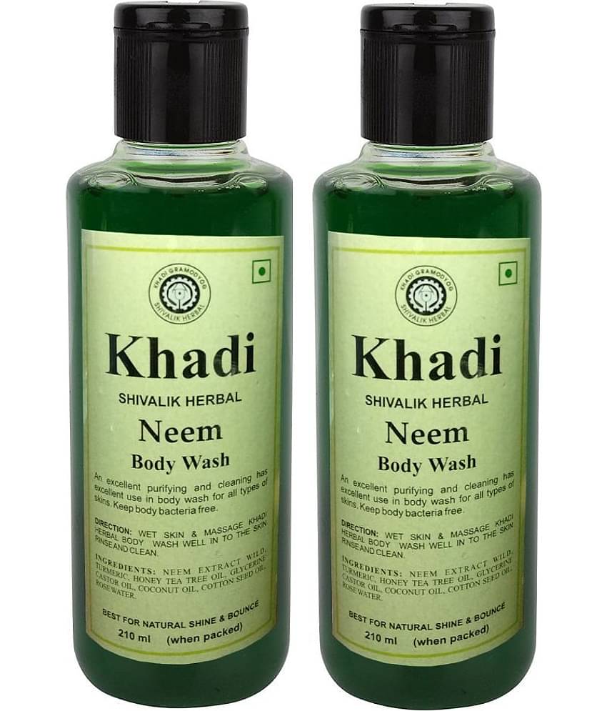 Khadi Herbal NEEM Body Wash 210 ml Pack of 2
