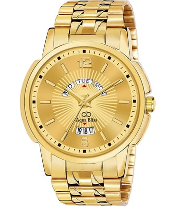 AQUA BLISS - Gold Stainless Steel Analog Men's Watch