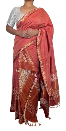 Assamese Mekhila Chadar - Traditional Festive Wear with Golden Jari Work, Light Airy Fabric, 2.50m Mekhila & 3m Chadar, Perfect for Weddings and Cultural Events