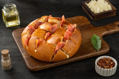 Korean Cheese Bun with Bacon
