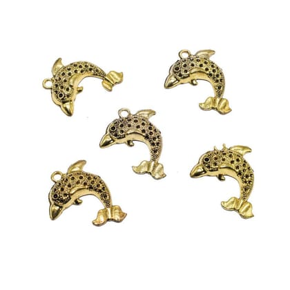 Gold Mini Metal Alloy Charms Gold Smooth Finish Use For Jewelry Makings , CHG-032-Per Packet of Approx 13 Pcs (50 Gram) / 30 MM