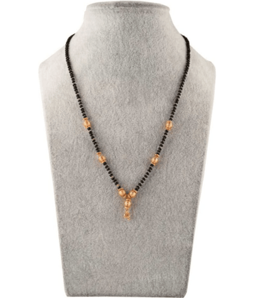 MGSV Jewellery Women's Pride Mangalsutra Necklace Tanmaniya nallapusalu pendant with Chain for women and Girls Brass Mangalsutra