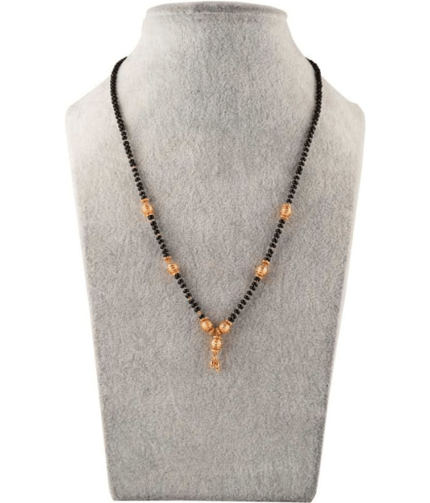 MGSV Jewellery Women's Pride Mangalsutra Necklace Tanmaniya nallapusalu pendant with Chain for women and Girls Brass Mangalsutra