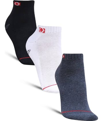 Dollar - Cotton Men's Self Design Multicolor Ankle Length Socks ( Pack of 3 )