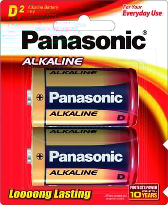 Panasonic D size Alkaline LR 20 (Pack of 2 Cells)