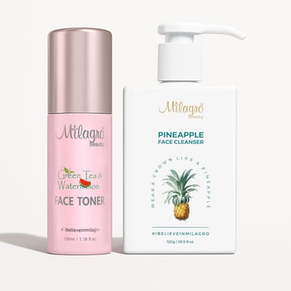 Pineapple Face Cleanser + Green Tea & Watermelon Face Toner