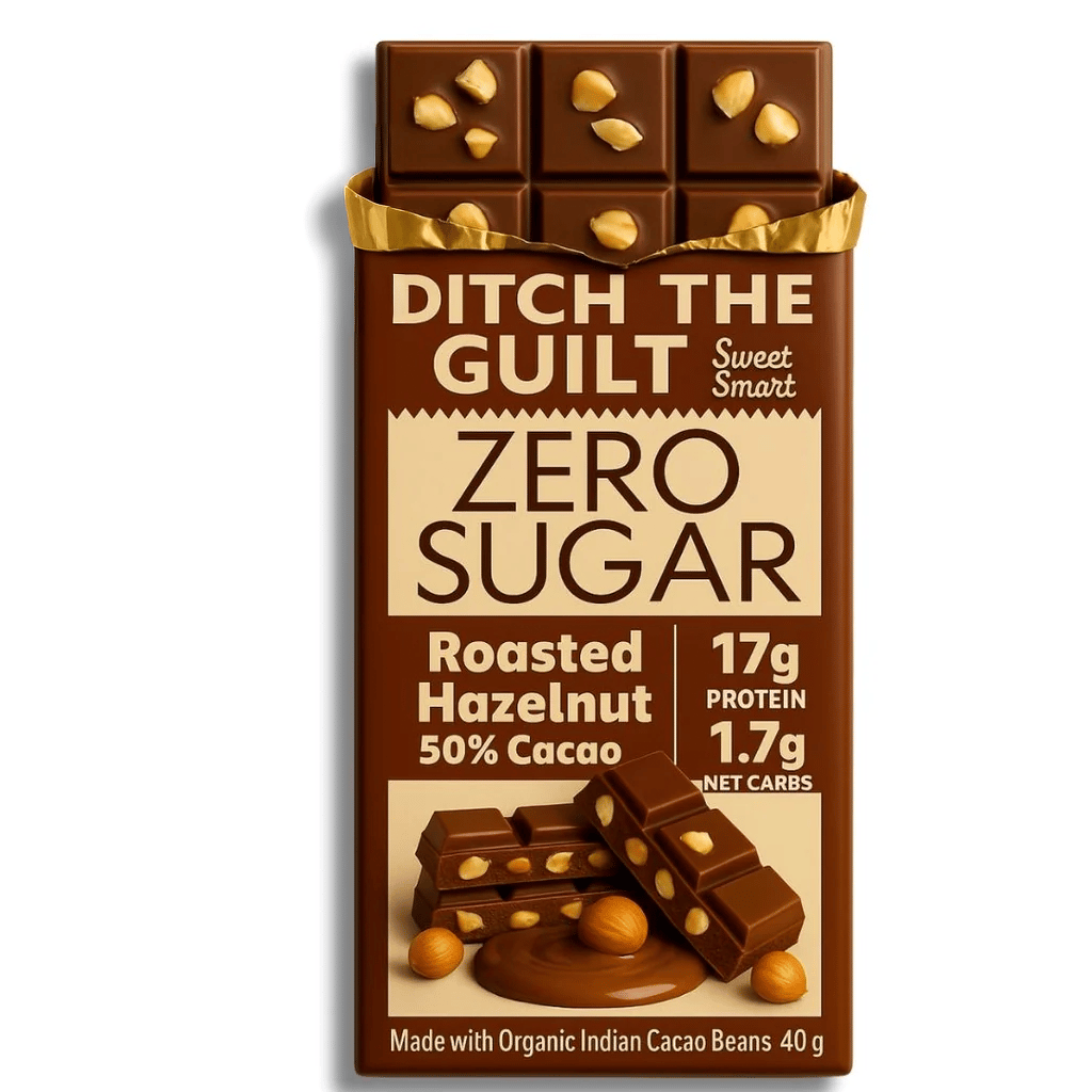 Mighty Hazelnut • 17g Protein • Sugar Free Dark Chocolate • 40g bar