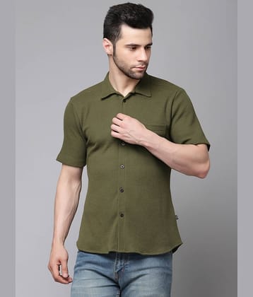 Rigo - Yellow Cotton Blend Slim Fit Men's Casual Shirt ( Pack of 1 )