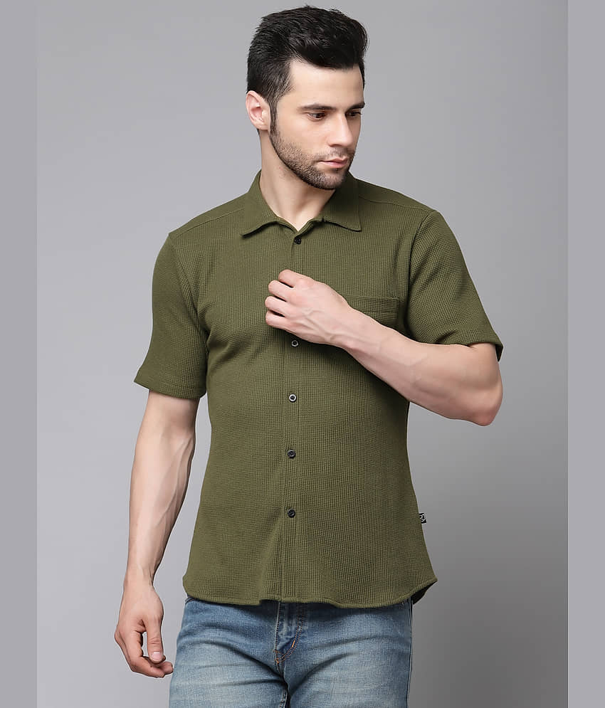 Rigo - Yellow Cotton Blend Slim Fit Men's Casual Shirt ( Pack of 1 )