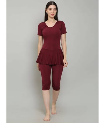 MEGASKA Purple One Piece Swimming Costume