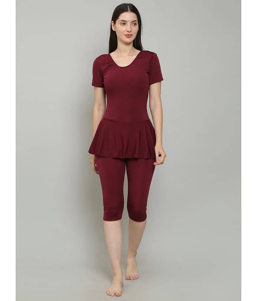 MEGASKA Purple One Piece Swimming Costume