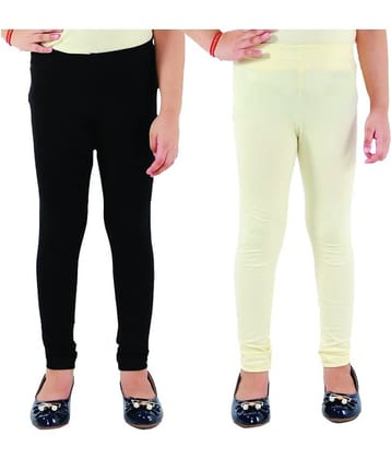Kids Cave Pack of 1 Girls Cotton Blend Leggings ( Black )