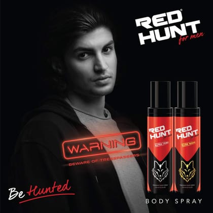 Red Hunt Dark Wave Fragrant Body Spray for Men | Long Lasting Fragrance (125ml) (Pack of 2)