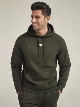 || GREEN THERMAL CO-ORD SET (HOODIE AND JOGGER COMBO) ||-Small