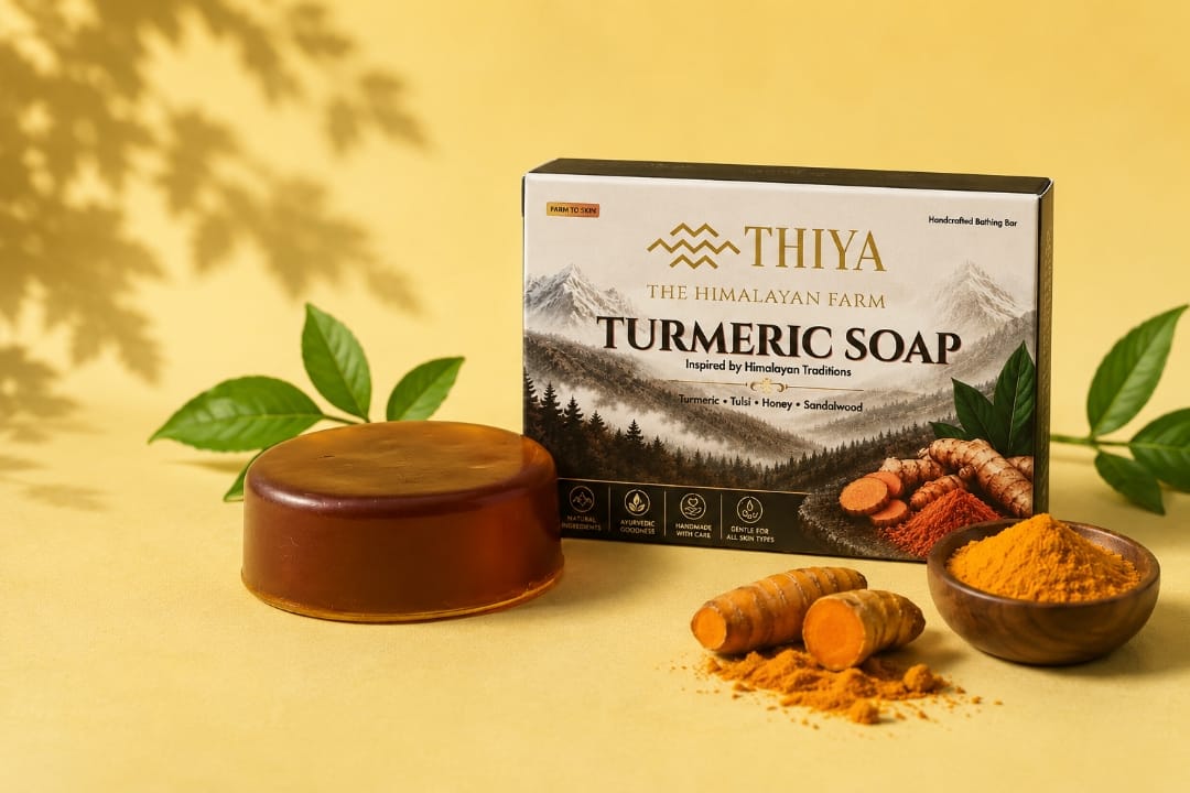 Thiya Himalayan Turmeric Soap | Shimla's Finest | Natural Soap | 1 Piece